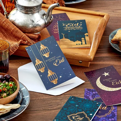Miniatura 2 de Hallmark Surtido de sobres y tarjetas Eid Mubarak (36 tarjetas de dinero Eid con sobres) para Eid Al-Fitr o Eid Al-Adha