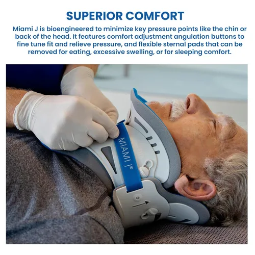 Miniatura 6 de Ossur Collar cervical Miami J - Alivia el dolor y la presión en la columna vertebral Inmovilizador de vértebras C-Spine Almohadillas