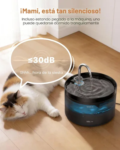 Miniatura 5 de Fuente de agua para gatos: fuentes de cuenco para perros, dispensador automático para mascotas, cuencos para beber para perros para interiores