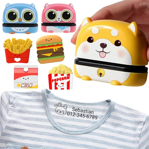 Miniatura 4 de Sello de nombre para ropa de niños, sellos personalizados, sello de nombre personalizado para ropa de bebé. Sellos de jardín de infantes y hogares
