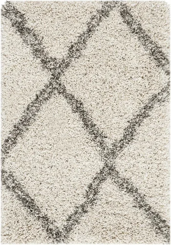 SAFAVIEH Hudson Shag Collection - Alfombra decorativa de 2 x 3 pies, diseño de enrejado, no desprende pelusa y de fácil cuidado, 2 pulgadas de