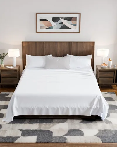 Miniatura 12 de Juego de sábanas tamaño King para RV de 72" x 80" - Sábanas de 4 piezas para cama RV Short Queen - Ultra suaves, transpirables y refrescantes - 01