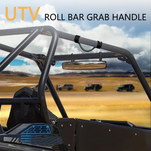 Miniatura 4 de Asas de agarre de barra antivuelco UTV para Polaris RZR Can Am, UTV para barra enrollable de 1.75 a 2 pulgadas, empuñaduras de agarre para pasajeros