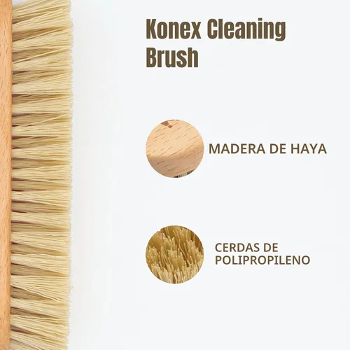 Miniatura 3 de KONEX Cepillo de Mano de Limpieza Utilitario Económico de Fibra de Nylon Cepillo de Fregar Manual de Servicio Pesado con Cerdas Rígidas Cuerpo