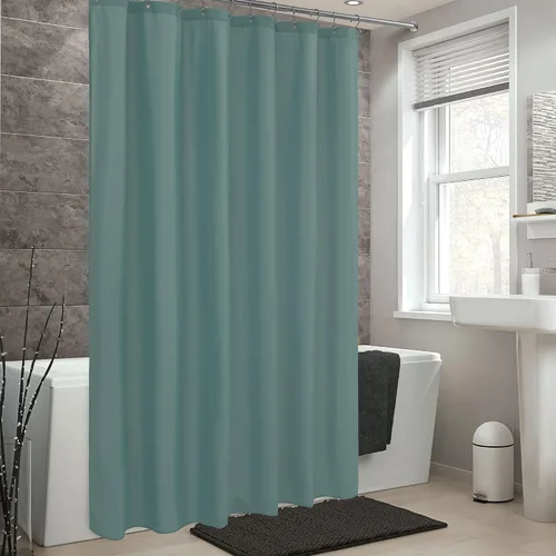 Miniatura 6 de ALYVIA SPRING - Forro de cortina de ducha de tela verde azulado impermeable, forro de tela suave y ligero, 3 imanes, calidad de hotel y lavable a