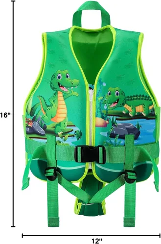 Miniatura 7 de Chaleco de natación para niños, chaleco de natación para niños pequeños, flotadores de 20 a 60 libras con correa de seguridad ajustable, S-XL