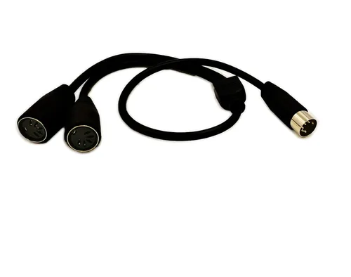 Miniatura 6 de SinLoon DIN 5-Pin Splitter Y Adaptador MIDI Cable, MIDI 5 Pin macho a Dual 2 x DIN-5 hembra Cable de audio de extensión (D5P M-2F, 1.6 ft)