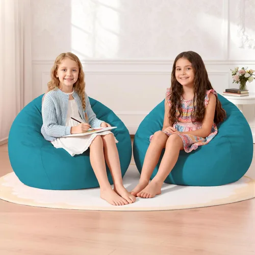Miniatura 38 de Homguava - Sillón puff de 3 pies Sillón estilo puff grande de 3 pulgadas con relleno de espuma viscoelástica, sofá suave con funda de terciopelo