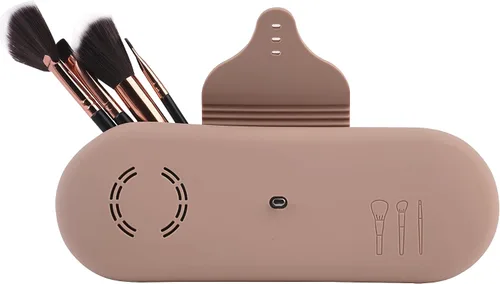 Miniatura 2 de Beauty Bloom - Soporte y organizador para brochas de maquillaje, silicona con hebilla, estuche de almacenamiento portátil para brochas de belleza