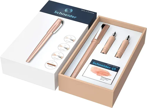 Miniatura 2 de Schneider Callissima Calligraphy - Juego de regalo de pluma estilográfica: albaricoque, 0.043 in, 0.059 in, 0.059 in, 0.071 in + paquete de 6