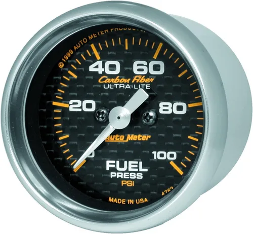 Miniatura 2 de Auto Meter Medidor de presión de combustible eléctrico de fibra de carbono 4763