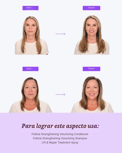 Miniatura 3 de Keranique Juego de champú y acondicionador voluminizador para reparación y crecimiento del cabello con biotina y queratina para mujeres, fórmula