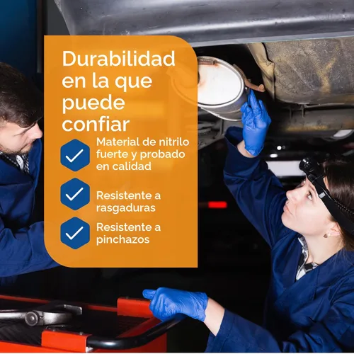 Miniatura 4 de Guantes de examen de nitrilo Inspire La calidad original de estiramiento de nitrilo azul cobalto 4.5 guantes desechables libres de látex