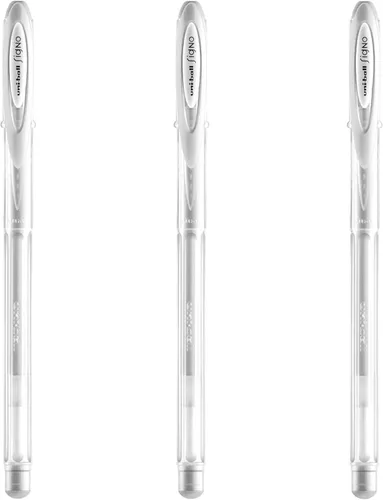 Uni-ball Signo Angelic UM-120AC - Bolígrafo de tinta de gel de 0.028 in, tinta blanca, 3 bolígrafos por paquete