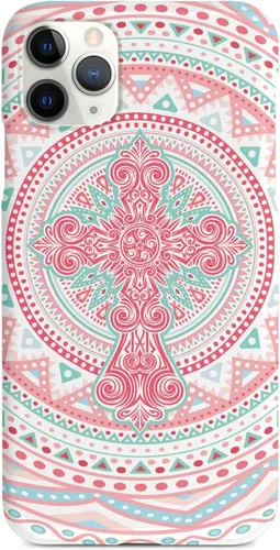 Miniatura 9 de Inspired Cases - Compatible with iPhone Xs Max Case - 3D Textured Protective Phone Case for Apple iPhone Xs Max - Ornate Cross - Coral and Mint