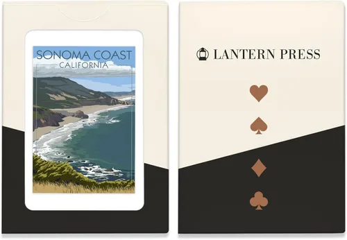 Miniatura 4 de Lantern Press Sonoma Coast, California, Coast Scene (52 cartas de juego, baraja de cartas de tamaño póquer con comodines)