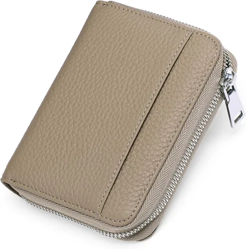 Miniatura 9 de SENDEFN Cartera de cuero para mujer, con bloqueo RFID, pequeñas carteras compactas, titular de la tarjeta de crédito con ventana de identificación