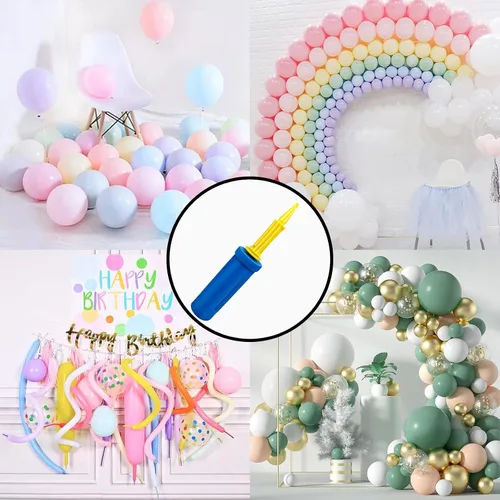 Miniatura 6 de Bomba de mano para globos, bomba de aire de doble acción bidireccional para globos, portátil para decoraciones de fiesta de cumpleaños