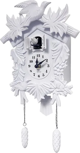 Miniatura 8 de WALPLUS Reloj de pared clásico de cuco rosa con diseño de pájaro colgante para decoración del hogar, reloj de Navidad, regalos