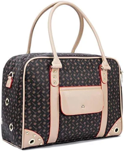 Miniatura 2 de Bolso transportador para mascotas Around Town Bolso portátil para perros para viajes al aire libre, caminar, senderismo, marrón, 14.17 x 11 x 6.3