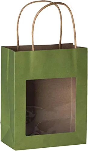 Miniatura 8 de Bolsa de regalo de papel Kraft con ventana