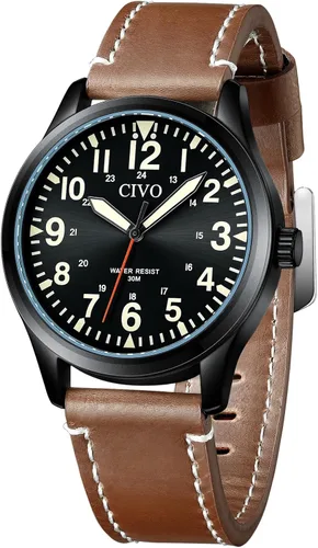 Miniatura 13 de CIVO Military Watch for Men Waterproof: Analog Mens Watches Classic- Field Wrist Watches for Man