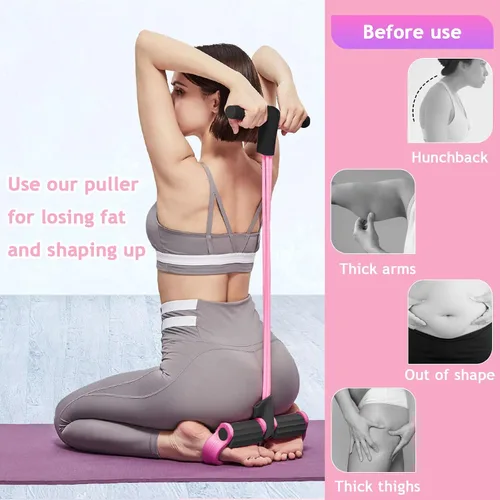 Miniatura 6 de Cuerda de tensión de 6 tubos, banda de resistencia elástica multifunción para pedal de yoga, cuerda de tensión de látex natural, equipo de fitness