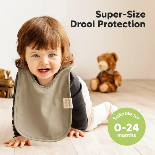 Miniatura 2 de KeaBabies Paquete de 8 baberos para bebés para niños y niñas - Baberos con capucha para bebés que babean y están en dentición, niños y niñas, recién