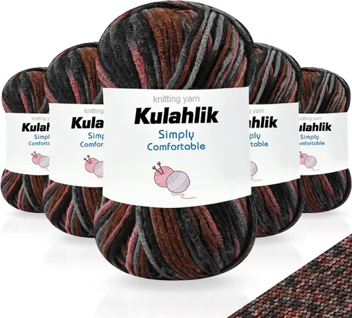 Miniatura 115 de 50g (1x50g) Hilo Acrílico para Crochet y Tejido, Hilo Degradado Colorido, 1 Rollo de Madejas, Hilo Acrílico Multicolor, Perfecto para Proyectos
