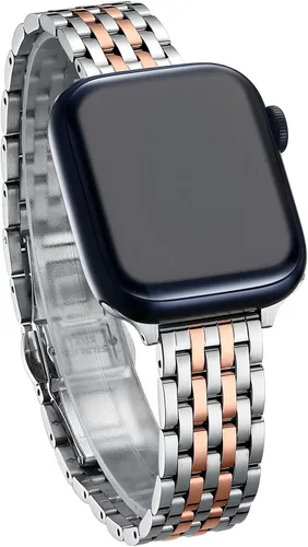 Miniatura 11 de Correa delgada y femenina para Apple Watch 11 10 Se 9 8 7 6 5 4 3, Correa metálica elegante para mujeres para Apple Watch 42mm 41mm 40mm 44mm 45mm