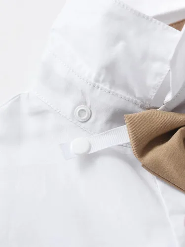 Miniatura 36 de Conjunto de pantalones para bebé, camisa de manga larga + pantalones + corbatín + tirantes, trajes de caballero para niños pequeños