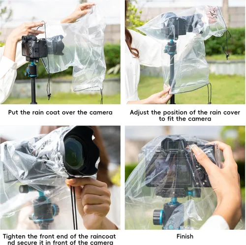 Miniatura 6 de Paquete de 2 fundas protectoras de lluvia para cámara Sony A7RVI A7R V A7 IV A7S III II A6700 A6600 A6500 A6400 A6300 A6100 A6000 A7C Nikon Z8 Z5