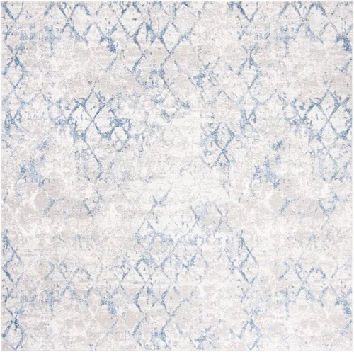 Miniatura 33 de SAFAVIEH Amelia Collection - Alfombra decorativa de 2 pies 2 pulgadas x 4 pies, gris y azul marino, diseño moderno enrejado envejecido, no desprende