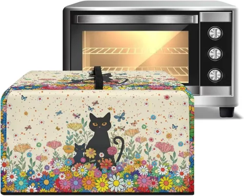 Miniatura 21 de Cubierta para horno de microondas a prueba de polvo, para encimera, freidora de aire, tostadora, horno, para decoración interior del hogar, L, 20.9