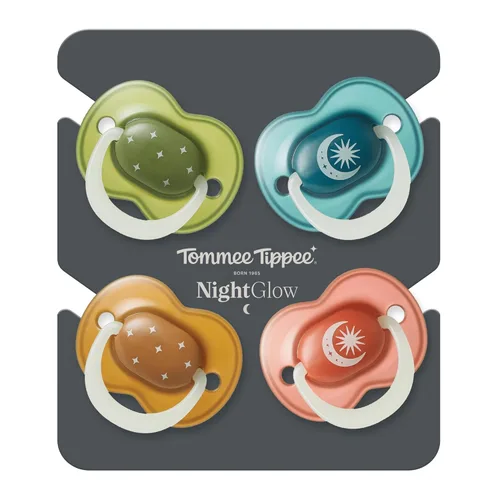 Miniatura 6 de Tommee Tippee Chupetes NightGlow de 18 a 36 meses, que brillan en la oscuridad, pezón simétrico, 100% silicona libre de BPA, aptos para lavavajillas