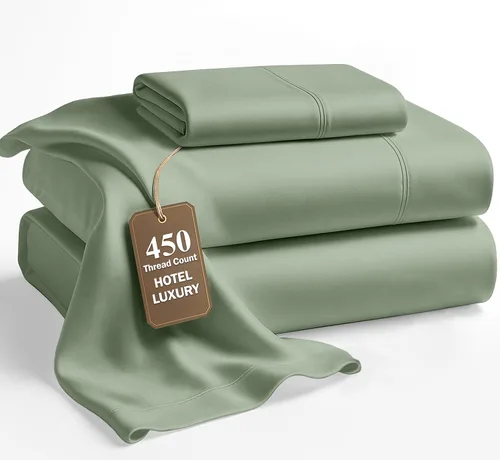 Miniatura 39 de LANE LINEN - Sábanas tamaño Split King para cama ajustable, 450 hilos, 100% algodón, 2 sábanas bajeras individuales XL, con bolsillo profundo, 05