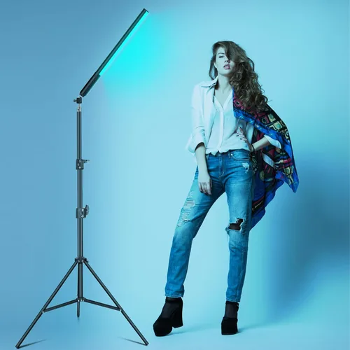 Miniatura 7 de Paquete de 2 varitas de luz LED RGB, kits de iluminación de estudio de fotografía con trípode y control remoto, varita de luz regulable