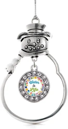 Miniatura 195 de Inspired Silver - Roller Queen - Adorno de Navidad plateado - Adorno circular para árbol de Navidad con circonita cúbica - Decoración colgante