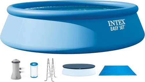 Miniatura 15 de INTEX 26175EH Juego de piscina inflable Easy Set: 18 pies x 48 pulgadas – Incluye bomba de filtro de cartucho de 1500 GPH – Escalera removible