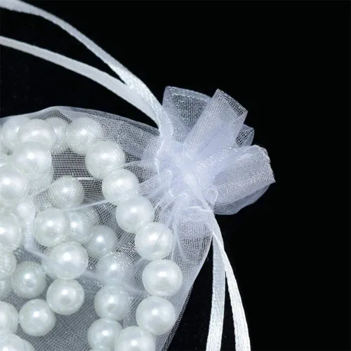 Miniatura 6 de Staruby 100 bolsas de organza – Bolsas de regalo de joyería con cordón de 3 x 4 pulgadas – Bolsas de malla para bodas, fiestas, regalos de Navidad