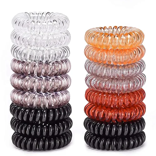 Miniatura 9 de Lazos para el cabello, paquete de 16 espirales para cabello grueso y fino, sin arrugas, sin daños, soportes para cola de caballo para mujeres y niños