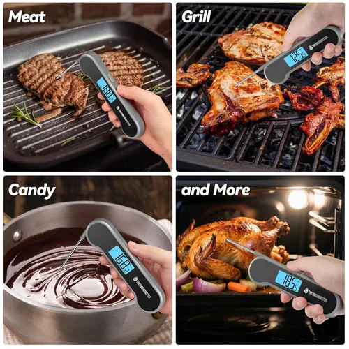 Miniatura 9 de Termómetro digital de lectura instantánea de 0.5 segundos para carne con precisión de ± 0.5 ℉, termómetro de alimentos para cocinar utensilios