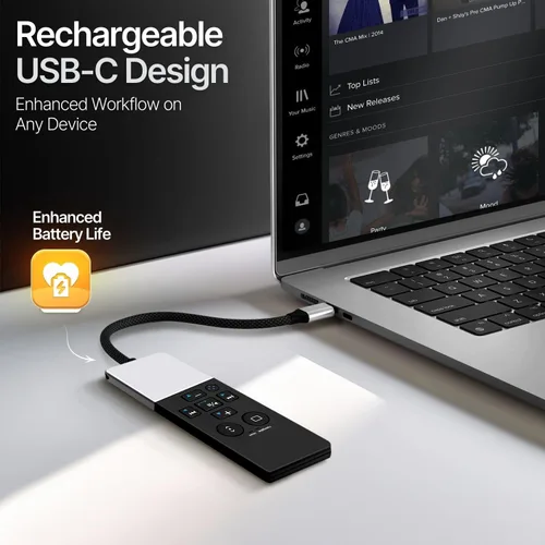 Miniatura 8 de TNP - Control remoto Bluetooth para iPad iPhone - Trackpad Presentador multimedia para iOS Mac Android Tablet PC - Obturador de cámara inalámbrico