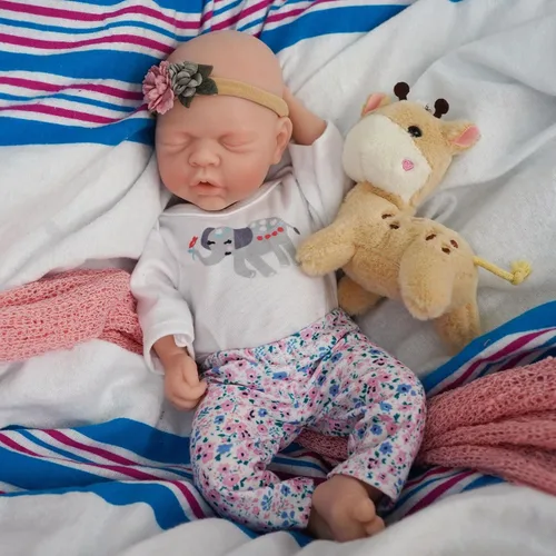 Miniatura 7 de MYREBABY Muñecas realistas de bebé Reborn – Niña recién nacida de silicona completa de 12 pulgadas, muñecas de bebé de la vida real con ropa