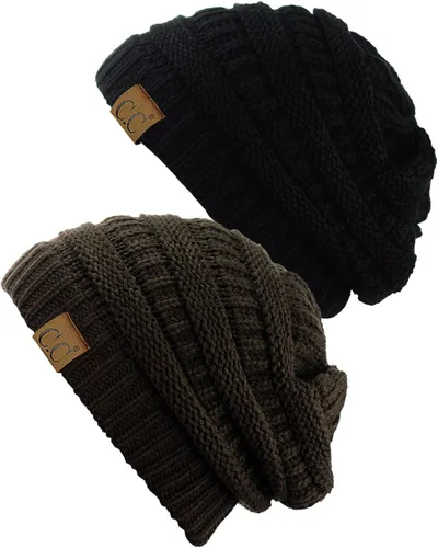 Miniatura 7 de Gorro a la moda de tejido suave abultado, cálido y elástico de C.C