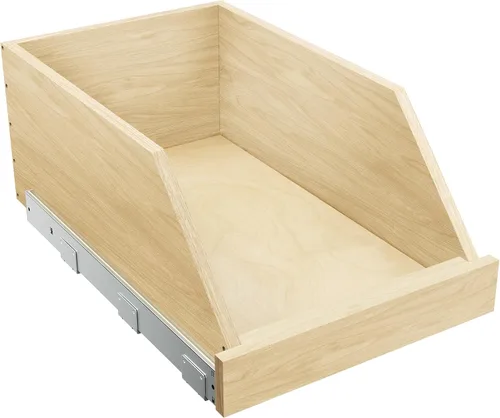 LOVMOR Organizador de gabinete extraíble con cajón alto de 19.5 pulgadas de ancho x 21 pulgadas de profundidad, estantes deslizantes de madera con