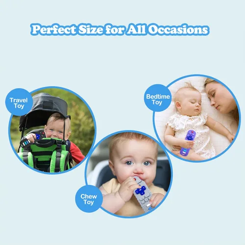 Miniatura 4 de YAPROMO Juguetes de Dentición de Silicona para Bebés, Juguete Control Remoto para Bebés de 3-18 Meses, Juguete de Dentición Control Remoto para Negro