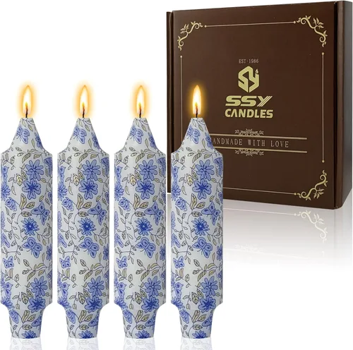 Miniatura 12 de Candelabros cortos de 5 pulgadas con velas cónicas verde oscuro, 4 piezas para cena, hogar, boda, fiesta, decoración