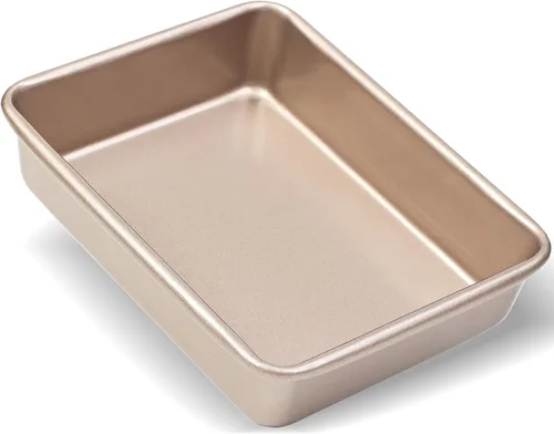 Miniatura 9 de Juego de 2 sartenes para asar pesadas, sartenes rectangulares antiadherentes para hornear profundas, sartén para horno de lasaña de 0.031 in, 11