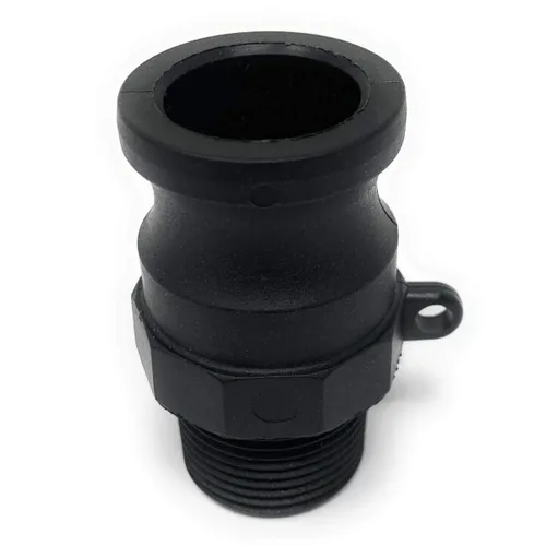 Miniatura 7 de Gloxco Polipropileno tipo F leva y ranura de montaje, adaptador Camlock macho de 2" x 2" macho NPT (CAM-20-F-PP)